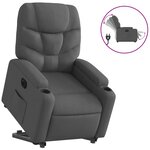 vidaXL Fauteuil inclinable électrique gris foncé tissu