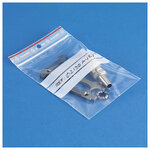 Sachet plastique zip transparent à bandes blanches 60 microns raja 23x32 cm