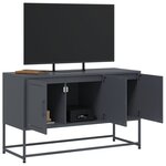 vidaXL Meuble TV anthracite 100 5x39x60 5 cm acier