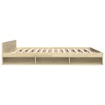 vidaXL Cadre de lit avec tiroirs sans matelas chêne sonoma 180x200 cm