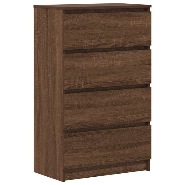 vidaXL Buffet Chêne marron 60x35x98 5 cm Bois d'ingénierie