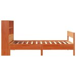vidaXL Lit bibliothèque sans matelas cire marron 100x200 cm pin massif