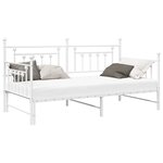 vidaXL Cadre de lit de jour Blanc 107 x 203 cm Acier