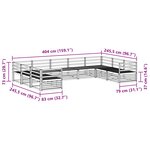 vidaXL Ensemble de canapés d'extérieur 9 Pièces Naturel