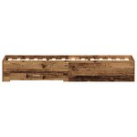 vidaXL Cadre de lit avec tiroirs avec tiroir Bois ancien 100 x 200 cm