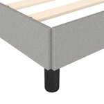 vidaXL Cadre de lit sans matelas gris clair 160x200 cm tissu