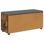 vidaXL Banc d'entrée avec coussin Chêne fumé 100 x 38 x 46 cm