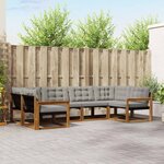 vidaXL Ensemble de canapés d'extérieur 6 Pièces Gris Naturel et Clair