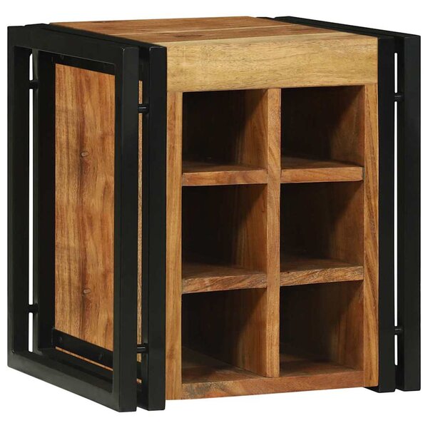 vidaXL Étagère à vin Marron 34.5 x 35 x 39 cm Bois d'acacia massif