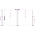 vidaXL Auvent latéral rétractable Rouge 200x600 cm