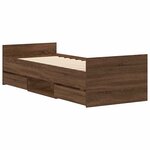 vidaXL Cadre de lit sans matelas chêne marron 75x190 cm