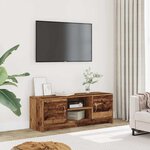 vidaXL Meuble TV vieux bois 102x30x37 5 cm bois d'ingénierie
