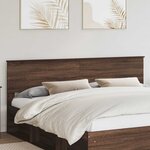 vidaXL Tête de lit Chêne brun 200 cm Bois d'ingénierie