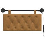 vidaXL Tête de lit suspendue Marron Velours