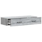 vidaXL Table d'appoint murale Sonoma gris 87 5 x 34 5 x 17 cm