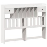vidaXL Lit bibliothèque sans matelas blanc 140x200 cm bois pin massif