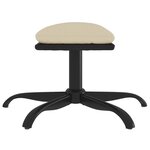 vidaXL Repose-pied Crème 60x60x36 cm Tissu et similicuir