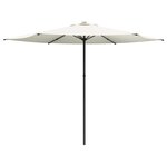 vidaXL Parasol de jardin 300 x 300 cm Polyester Rectangulaire Crème