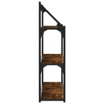 vidaXL Étagère murale 3 niveaux chêne fumé 80x21x78 5 cm