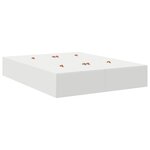 vidaXL Cadre de lit avec rangement Blanc 150 cm Bois d'ingénierie