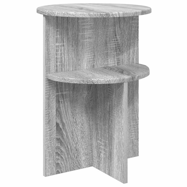vidaXL Table d'appoint Sonoma gris Ø 39 5 x 55 cm Bois d'ingénierie