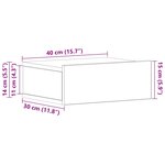 vidaXL Table de chevet flottante Chêne sonoma Bois d'ingénierie