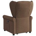 vidaXL Fauteuil inclinable électrique marron tissu