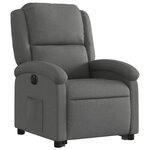 vidaXL Fauteuil inclinable électrique gris foncé tissu