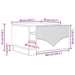 vidaXL Table basse Chêne Sonoma 49 x 50 x 37 cm Bois d'ingénierie