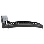 Vidaxl lit avec matelas gris similicuir 180 x 200 cm