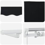 vidaXL Auvent Rétractable with 400 × 350 cm Noir