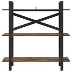 vidaXL Étagère Chêne fumé 100 x 33 5 x 102 cm Bois d'ingénierie