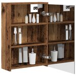 vidaXL Armoire Miroir de Salle de Bain Bois ancien 43 x 16 x 62.5 cm