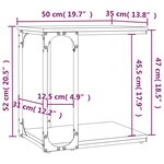 vidaXL Table d'appoint Sonoma gris 50x35x52 cm Bois d'ingénierie