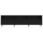 vidaXL Meuble TV noir 150x30x44 5 cm bois d'ingénierie