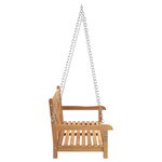 vidaXL Banc Balançoire Marron 114 x 60 x 64 cm Bois de teck solide