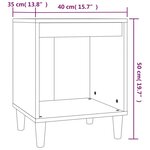 vidaXL Table de chevet Noir 40x35x50 cm Bois d’ingénierie