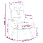 Chaise relaxante vidaXL Noir en faux cuir