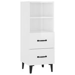 vidaXL Buffet Blanc brillant 34 5x34x90 cm Bois d'ingénierie