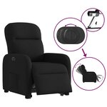 vidaXL Fauteuil inclinable électrique noir tissu