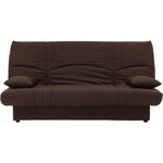 Banquette clic clac 3 places - Tissu chocolat -  Style Contemporain - L 190 x P 92 cm - DREAM