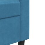 vidaXL Canapé à 3 places Bleu 210 cm Velours