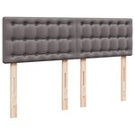 VidaXL Cadre de lit ottoman avec matelas gris 140x200 cm similicuir