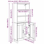 vidaXL Haut Armoire Chêne noir 69 5 x 34 x 180 cm Bois d'ingénierie