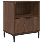 vidaXL Table de chevet Chêne marron 49 x 36 x 61 cm Bois d'ingénierie