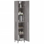 vidaXL Buffet haut Sonoma gris 34 5x34x180 cm Bois d'ingénierie