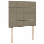 vidaXL Sommier à lattes de lit matelas et LED taupe 120x190 cm tissu