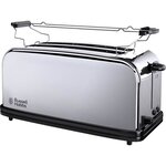 RUSSELL HOBBS 23520-56 - Grille-pain Victory - 2 longues fentes - Réchauffe viennoiserie - 1600 W - Design rétro - Acier brillant