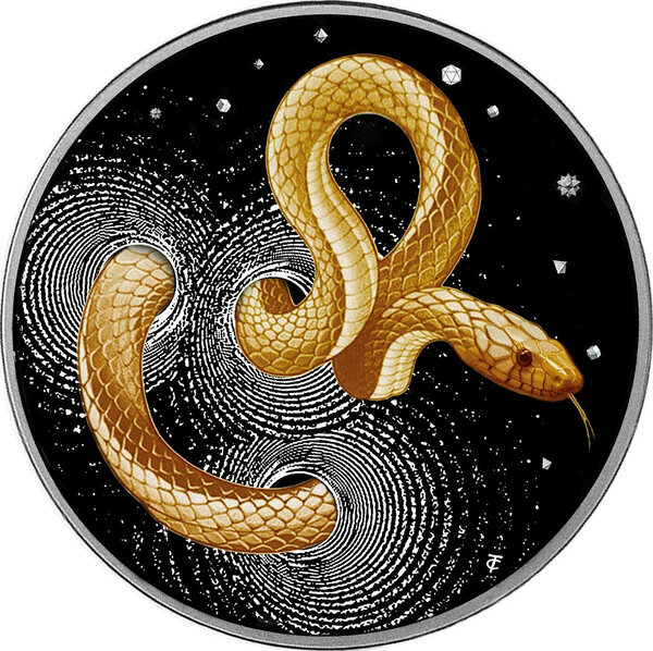 Pièce de monnaie en Argent 1000 Francs g 31.1 (1 oz) Millésime 2024 Herpeton SNAKE