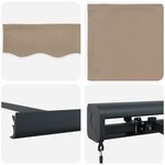 Auvent manuel rétractable vidaXL beige 300x250 cm